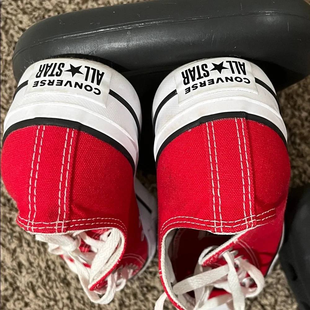 Converse Bold Red Canvas Sneakers - Picture 3 of 4